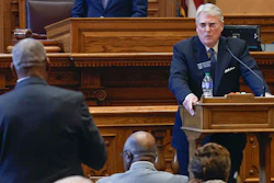 Sen. Mike Hodges, R-Brunswick, speaks in favor of Senate Bill 362 at The Georgia State Capitol on Thursday, Feb. 8, 2024.