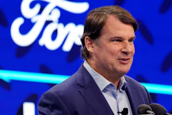 Ford Motor Co., President and CEO Jim Farley announces the automaker's new BlueOval Battery Park, Monday, Feb. 13, 2023, in Romulus, Mich.