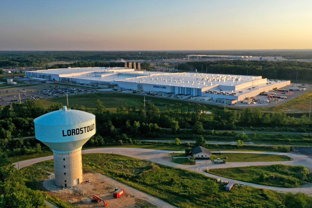 A view of the Ultium Cell factory in Warren, Ohio, July 7, 2023. China says it has filed a complaint at the World Trade Organization over US subsidies for electric vehicles.