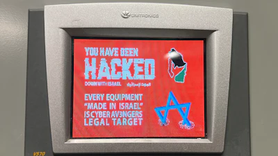 This photo provided by the Municipal Water Authority of Aliquippa shows the screen of a Unitronics device that was hacked in Aliquippa, Pa., Saturday, Nov. 25, 2023.