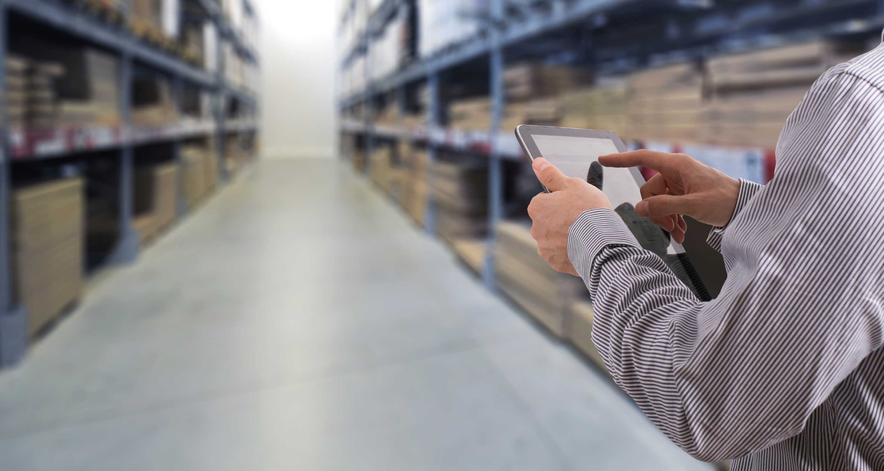 Businessman Stock Room Tablet 000063269441 Large