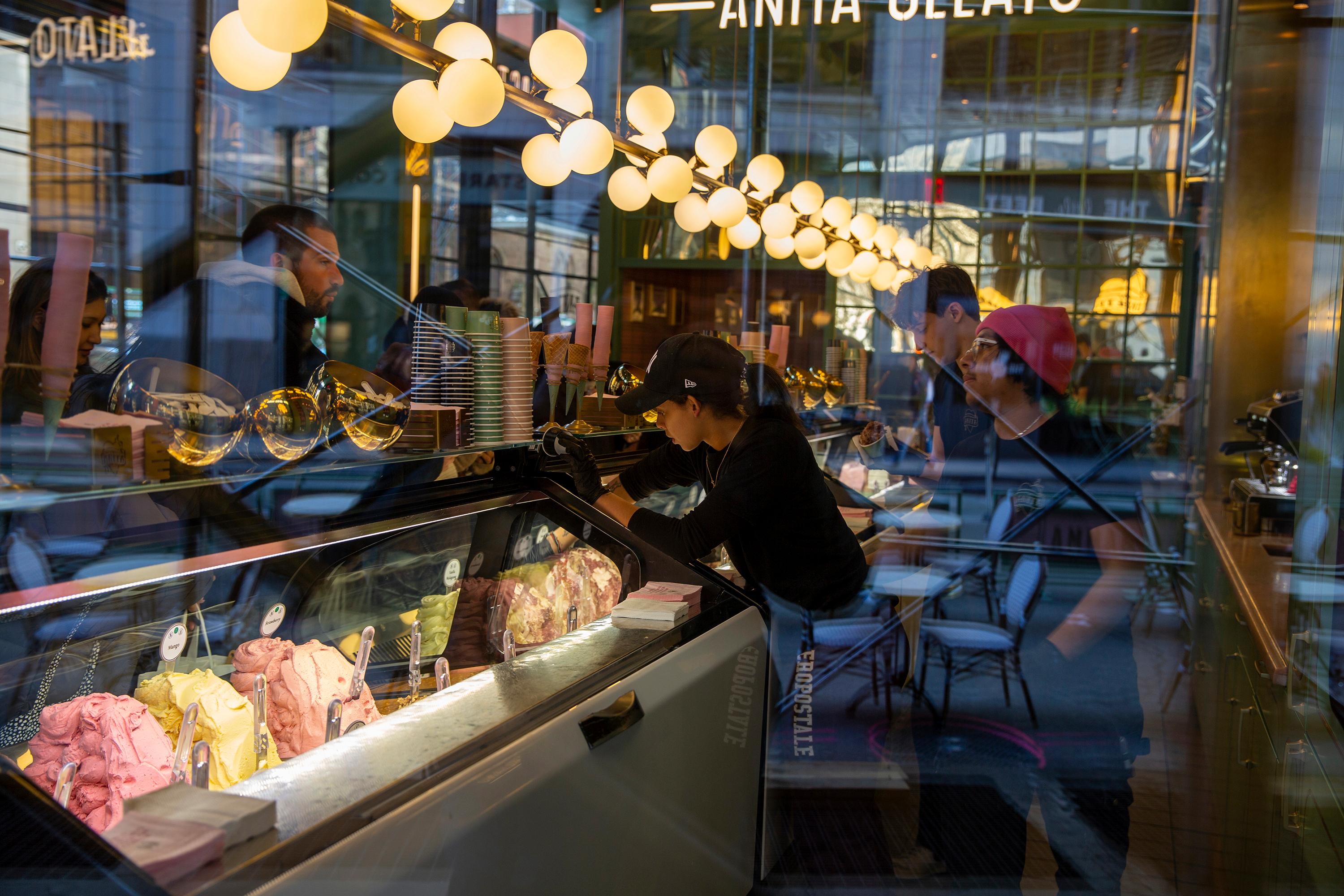 A gelato shop in New York, Feb. 18, 2024.