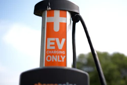 An EV charging station is seen Thursday, May 9, 2024, in San Antonio.