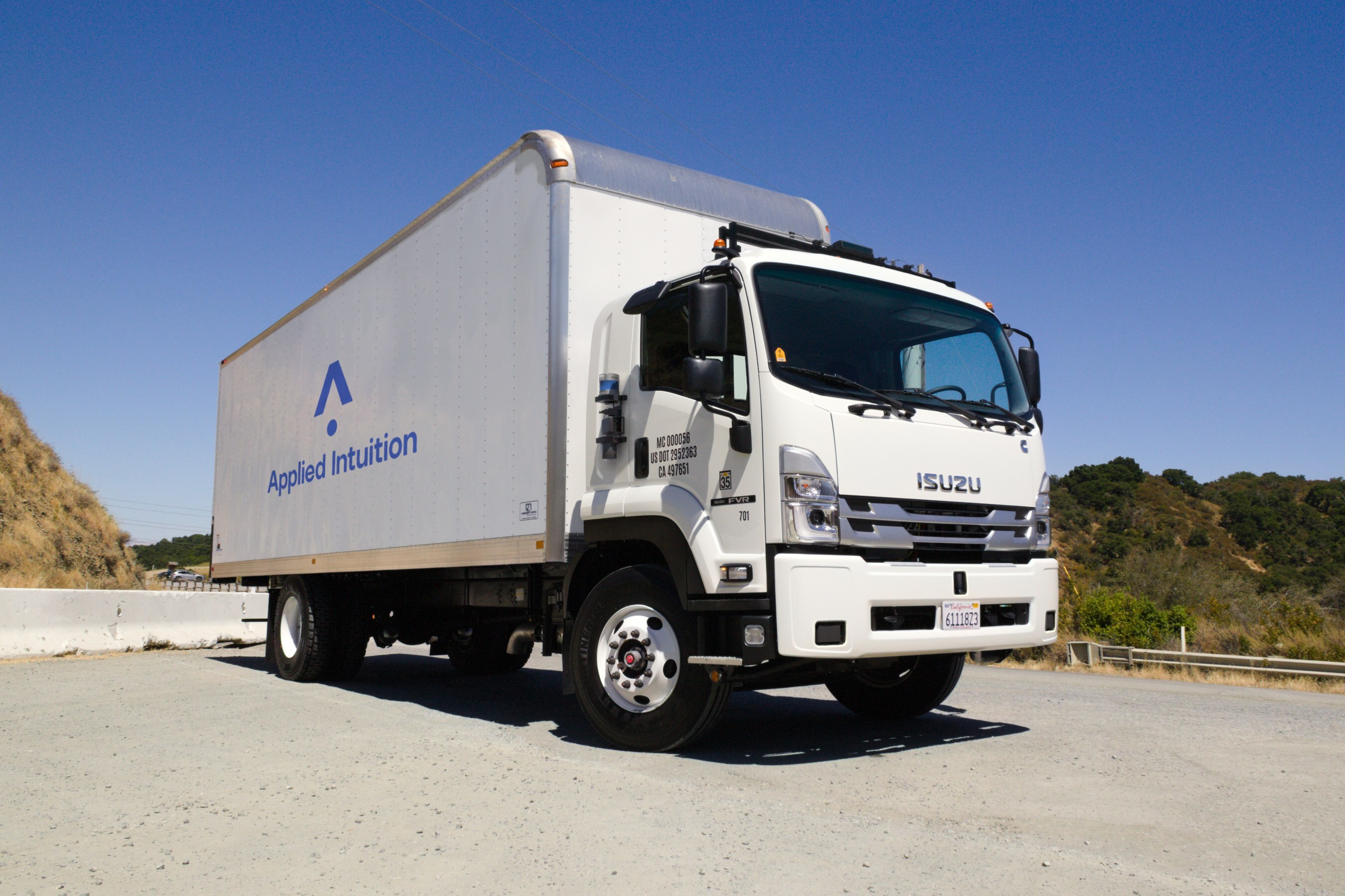 An Applied Intuition and Isuzu merged truck.