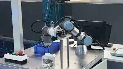 3D vision-guided machine tending of gear shafts.