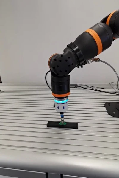Picking and placing with the ReBeL® robot.