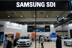 People walk by Samsung SDI Co.' booth during the InterBattery 2021, the country's leading battery exhibition, at COEX in Seoul, South Korea, on June 9, 2021.