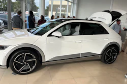 The 2025 model Hyundai Ioniq 5 electric SUV being unveiled at an auto dealership in Savannah, Ga.
