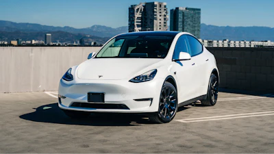 This photo provided by Edmunds shows a Tesla Model Y. As with many new vehicles, the Model Y can receive software updates, including those for recalls, wirelessly.