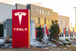 A Tesla service center in Spokane, Washington.