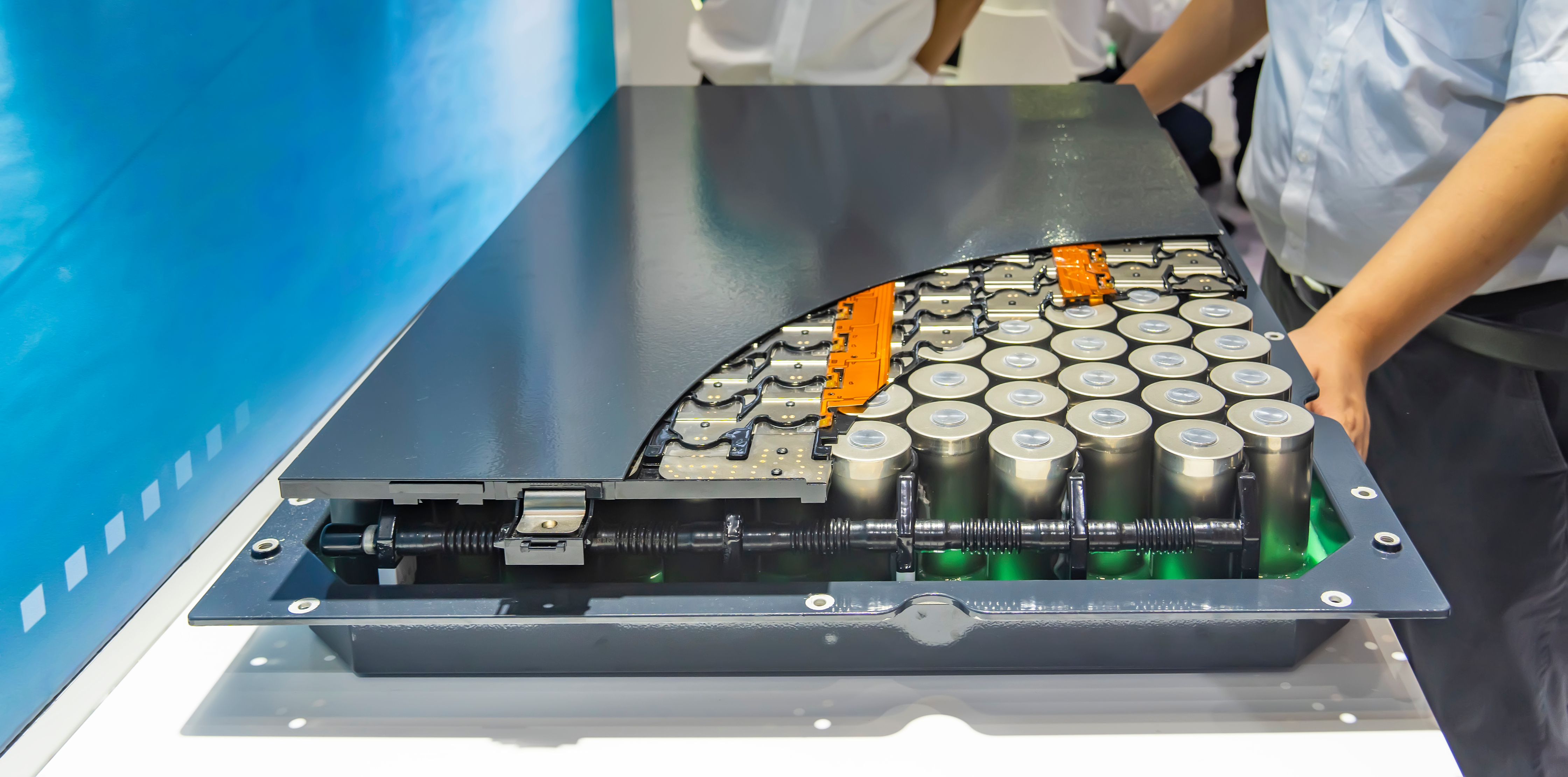 A lithium battery pack module.