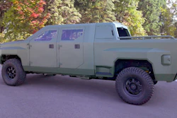 A side view of GM Defense’s Next Gen tactical vehicle.