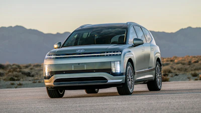 This undated photo provided by Hyundai shows the 2026 IONIQ 9 electric SUV.