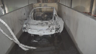 The aftermath of thermal runaway.