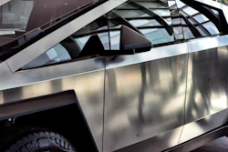 A Tesla Cybertruck is on display at Tesla in Buena Park, Calif., on Sunday, Dec. 3, 2023.