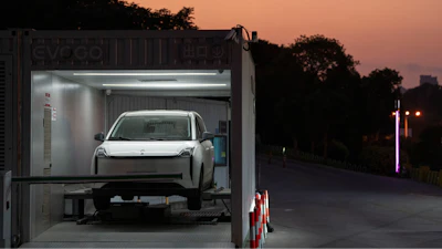 Barcelona subway recycles energy from braking into power to charge electric cars.