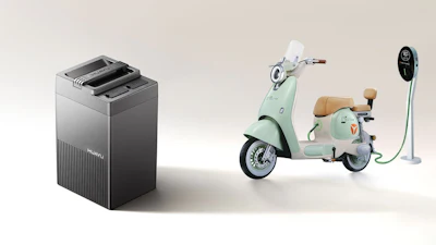 Yadea's new sodium battery and two-wheeler.
