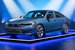 This photo provided by Edmunds shows the 2025 Honda Civic. The hybrid version of the Civic is the Edmunds Top Rated Car for 2025 thanks to its upscale feel and excellent fuel economy.