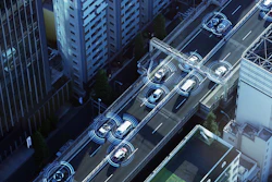 A 3D autonomous vehicle map.