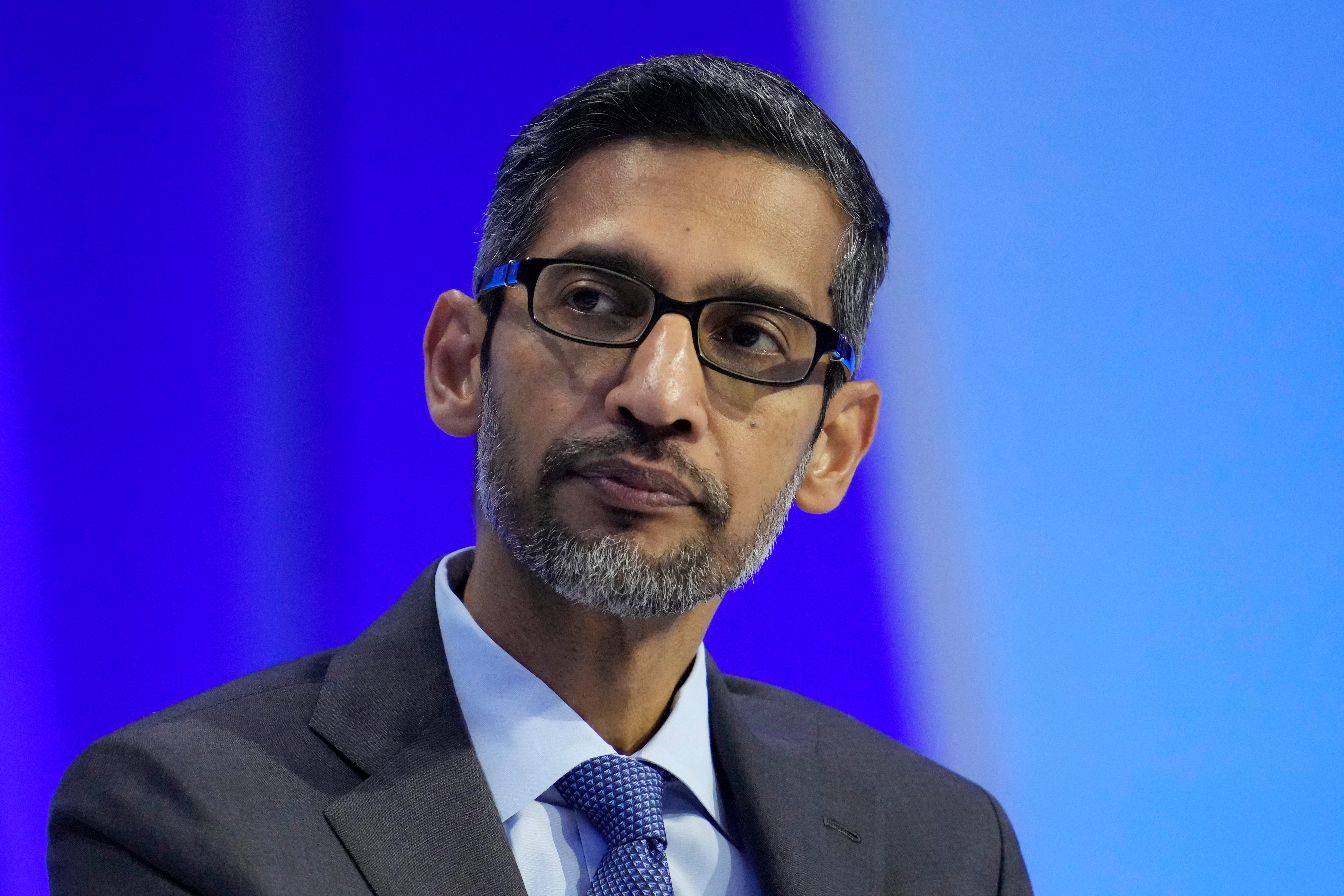 FILE - Sundar Pichai, CEO of Google and Alphabet.