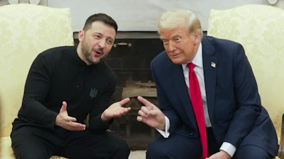 President Donald Trump, right, meets with Ukrainian President Volodymyr Zelenskyy in the Oval Office at the White House, Feb. 28, 2025, in Washington.