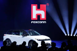 Foxconn's Foxtron Model C electric car is displayed during the Hon Hai Tech Day (HHTD 24) at the Nangang Exhibition Center in Taipei, Taiwan, Oct. 8, 2024.