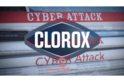 Clorox logo overlaid on newspaper with 'Cyber Attack' headlines