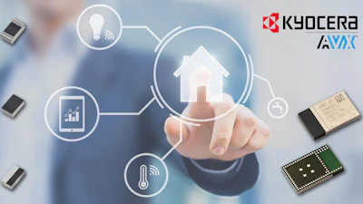 Digital interface demonstrating smart home connectivity with wireless technology icons