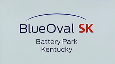 BlueOval SK Battery Park Kentucky logo with Ford and SK On branding