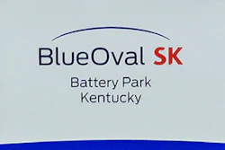 BlueOval SK Battery Park Kentucky logo with Ford and SK On branding