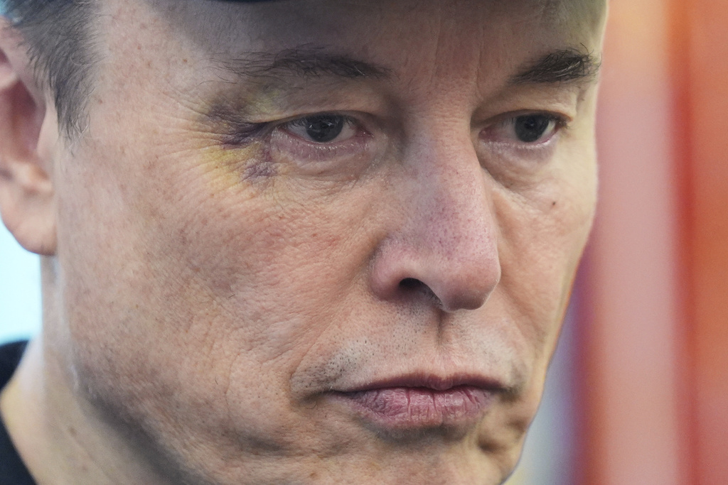 Close-up of a contemplative face with serious expression