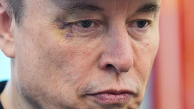 Close-up of a contemplative face with serious expression