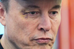 Close-up of a contemplative face with serious expression