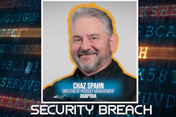 Chaz Spahn, Director of Product Management at Adaptiva, against digital security background