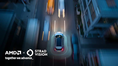 AMD and Strad Vision partnership showcasing autonomous vehicle technology