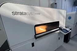 Stratasys H350 3D printer with illuminated interior chamber