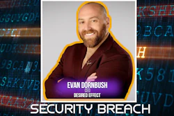 Evan Dornbush, CEO of Desired Effect, against digital security breach background