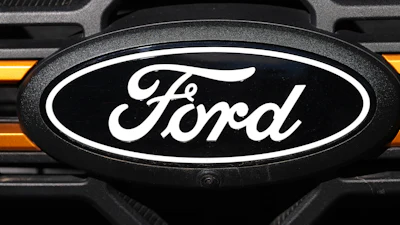 Ford automotive brand logo on vehicle grille