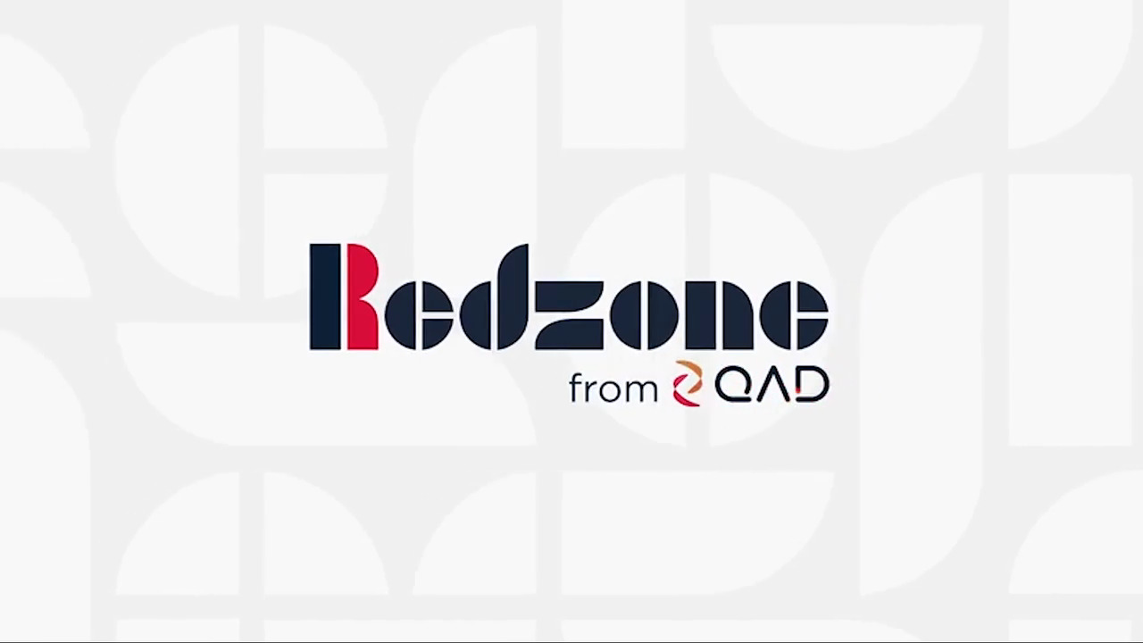 Redzone from QAD corporate logo in black, red, and white