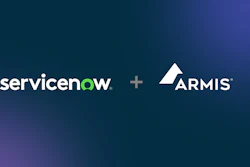 ServiceNow and Armis partnership logo on gradient blue background