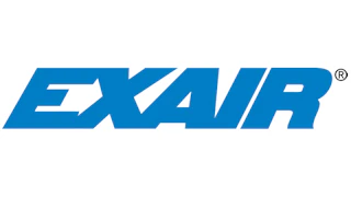 Exair corporate logo in blue capital letters with registered trademark symbol