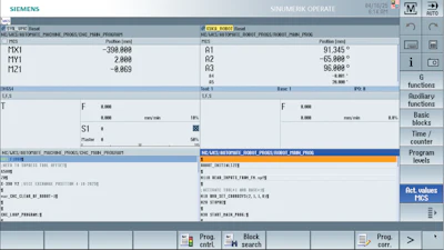 Siemens Sinumerik Operate industrial control software interface screen