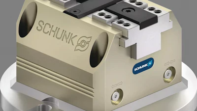 Schunk industrial precision machining component with mechanical mounting fixtures