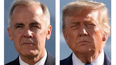 Two senior men in business attire, facing forward with serious expressions