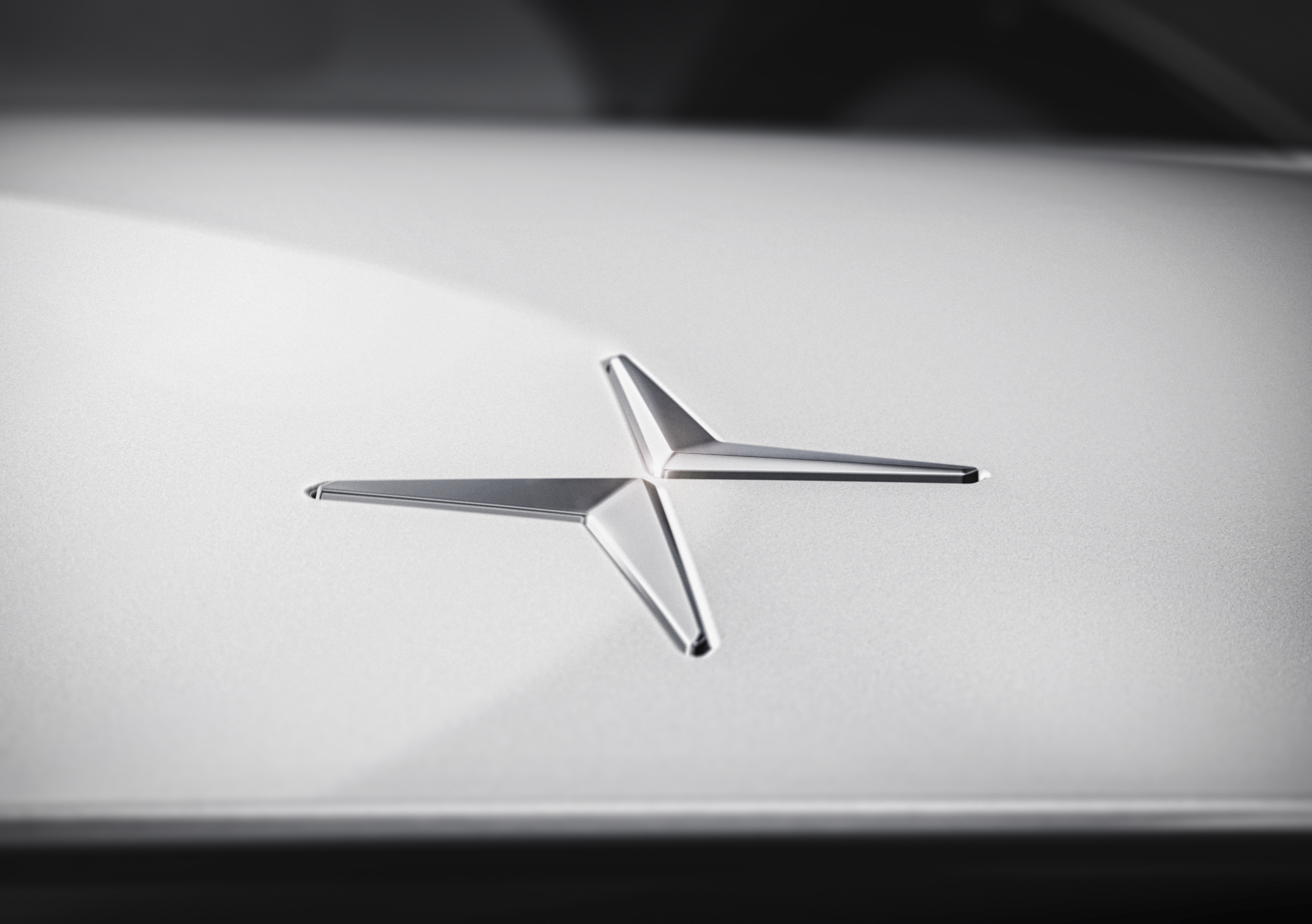Lincoln luxury automotive brand star logo in silver metallic finish