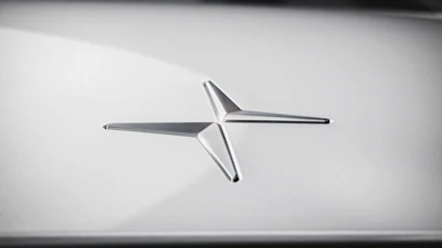 Lincoln luxury automotive brand star logo in silver metallic finish