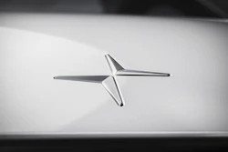 Lincoln luxury automotive brand star logo in silver metallic finish