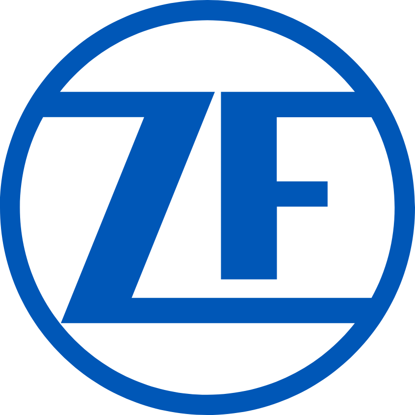ZF blue circular logo with Z and F letters