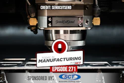Manufacturing podcast episode 271 sponsored by SCT, featuring SendCutSend technology and Today's Manufacturing branding