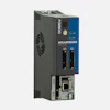 Kollmorgen PdM-06 Essentials industrial servo drive with gray housing, blue control panel, and network connectivity ports